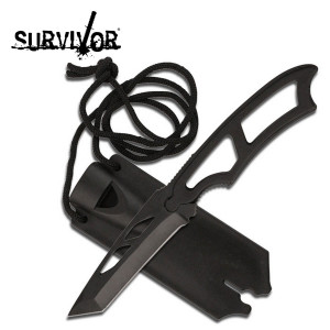 Neck Knife | Black | Survivor | SHOGUN