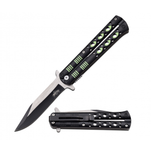 Master USA | Spring assisted | Butterfly | Black & Green | SHOGUN