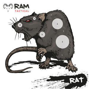 Doelkaarten Rat 17x17cm RAM Tactical