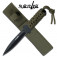 Black double edge hunting knife